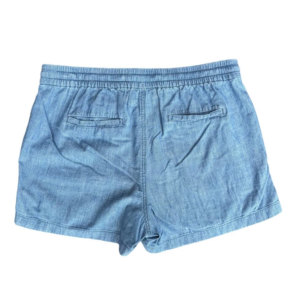 J. Crew Womens Blue Cotton Chambray Pull On Drawstring Shorts Size S 3" - Picture 2 of 3